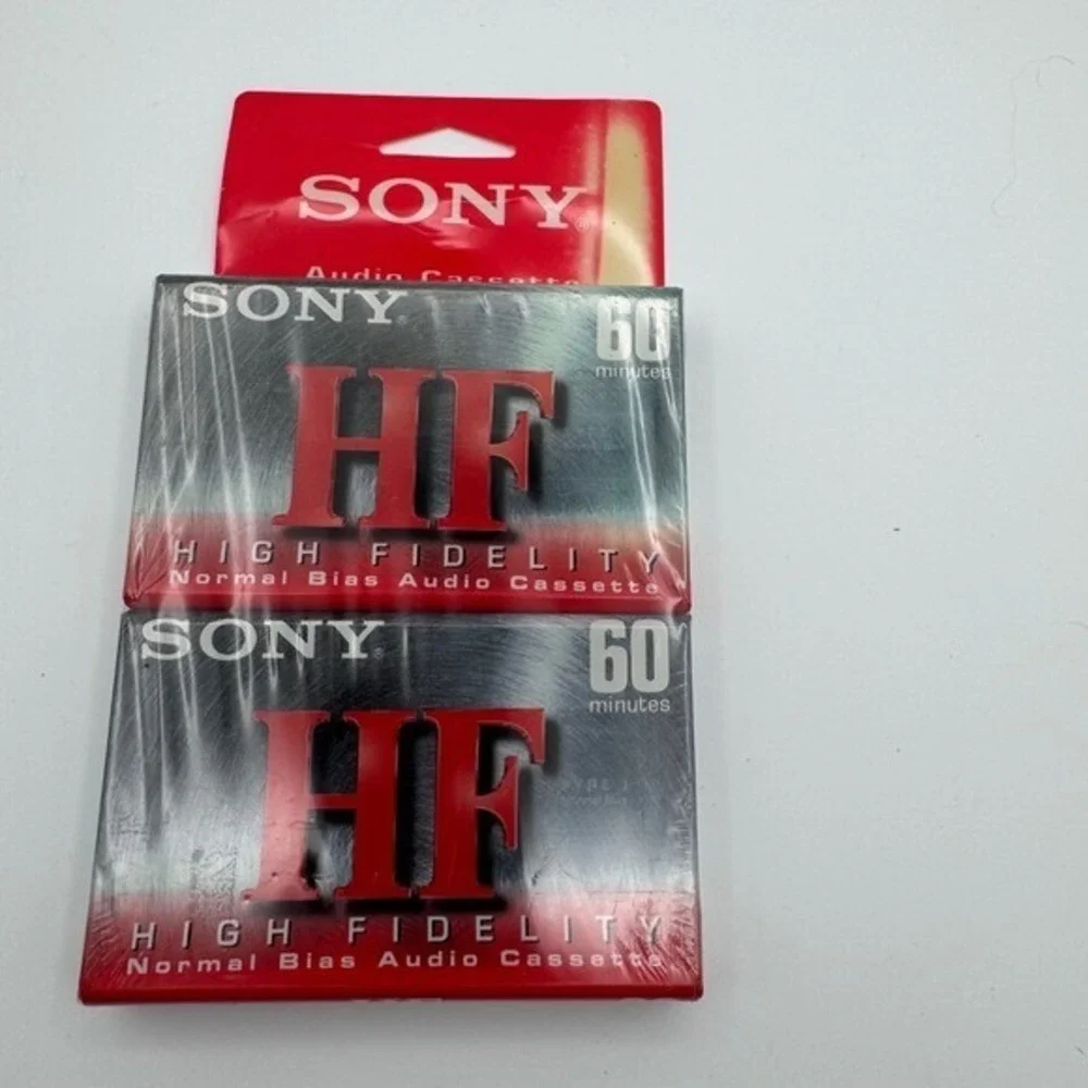 Sony HF 60‎ Audio Cassette Tapes 2 Pack New Sealed Normal Bias High Fidelity